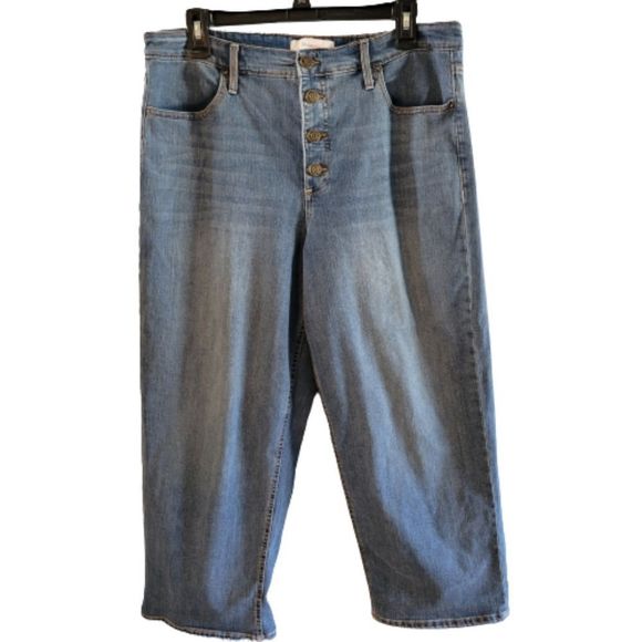 Skinnygirl Denim - Skinnygirl high rise wide leg crop jeans size 31/12